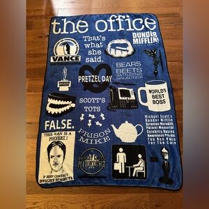 Blue and White TV Show Themed Throw Blanket